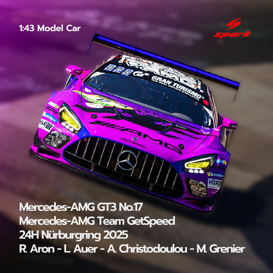 Mercedes-AMG GT3 No.17 Mercedes-AMG Team GetSpeed 24H Nürburgring 2025 - Spark 1:43 Model Car