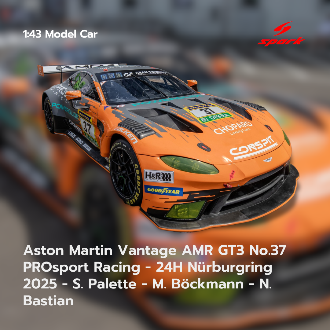 Aston Martin Vantage AMR GT3 No.37 PROsport Racing 24H Nürburgring 2025 - Spark 1:43 Model Car