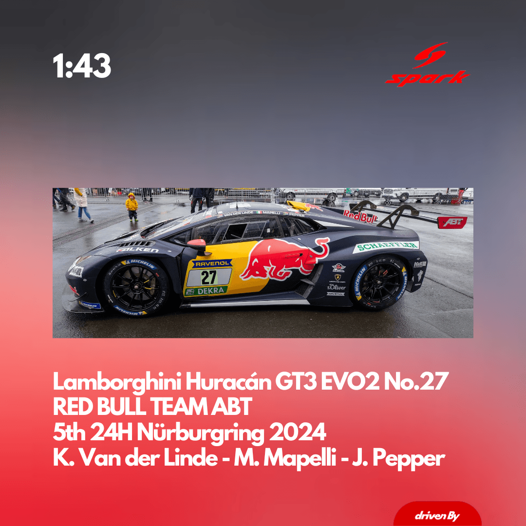 Lamborghini Huracán GT3 EVO2 No.27 RED BULL TEAM ABT 5th 24H Nürburgring 2024 - 1:43 Spark Model Car