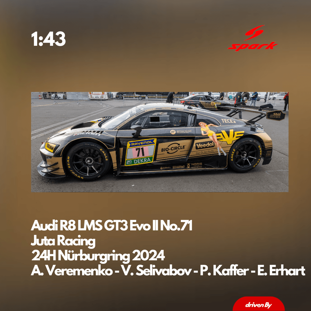 Audi R8 LMS GT3 Evo II No.71 Juta Racing 24H Nürburgring 2024 - 1:43 Spark Model Car