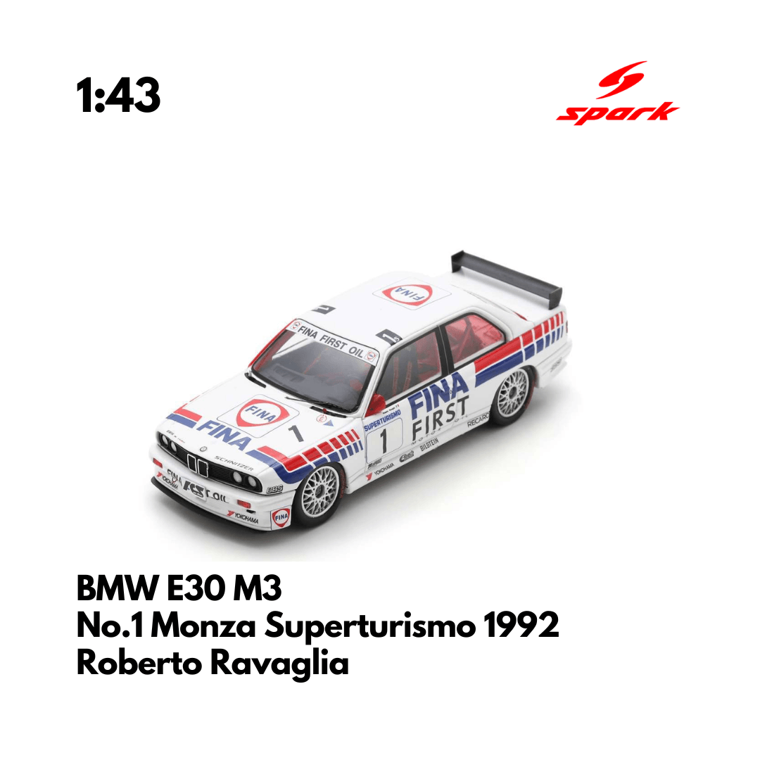 BMW E30 M3 No.1 Monza Superturismo 1992 - 1:43 Spark Model Car