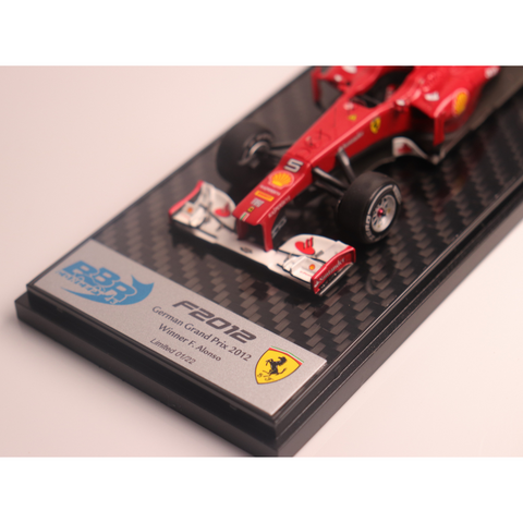 Scuderia Ferrari - F2012 German GP 2012 Alonso Winner - Carbon Base Limited 01/22 - BBR 1:43 Model Car Limited Edition