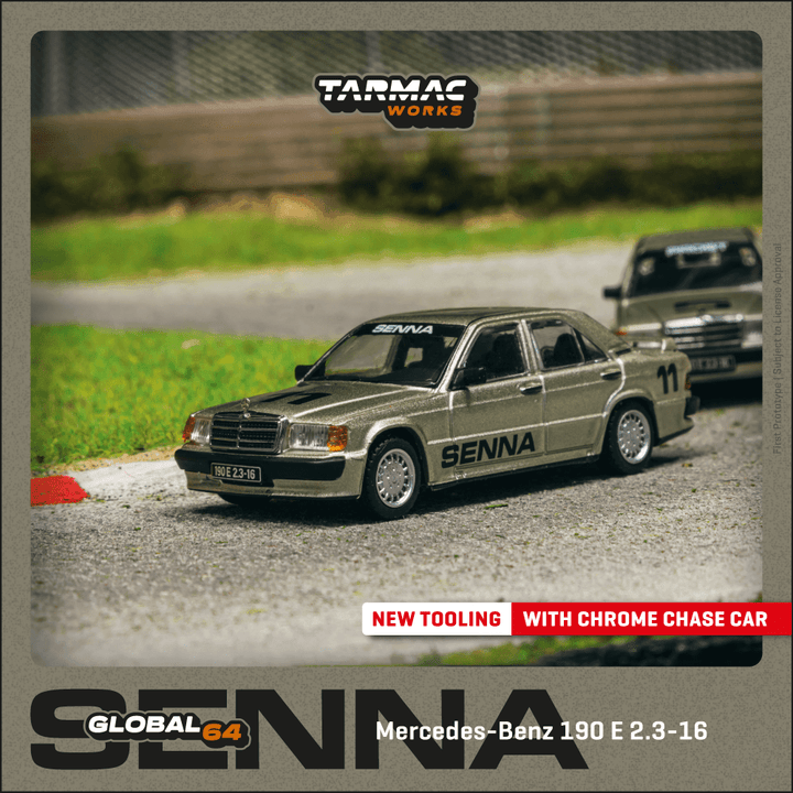 Scale 1/64 - Mercedes-Benz 190 E 2.3-16 Race of Champion 1984 Ayrton Senna - Tarmac Works
