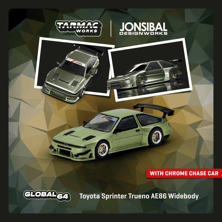 Scale 1/64 - Toyota Sprinter Trueno AE86 Widebody Green - Tarmac Works