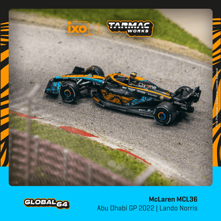 Scale 1:64 - McLaren MCL36 Abu Dhabi Grand Prix 2022 Lando Norris - Tarmac Works