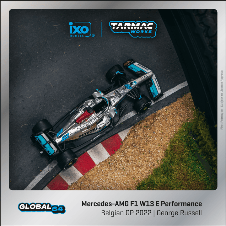 Scale 1:64 - Mercedes-AMG F1 W13 E Performance Belgian Grand Prix 2022 George Russell - Tarmac Works