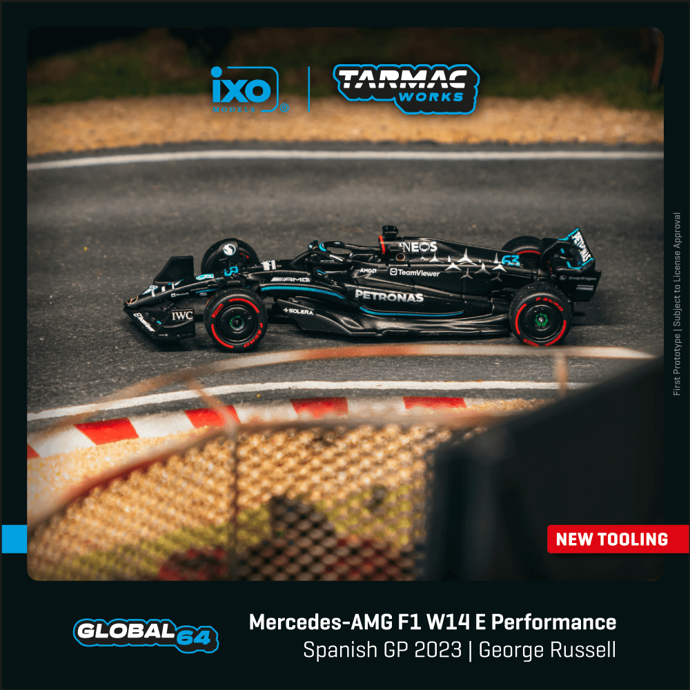 Scale 1:64 - George Russell - Mercedes-AMG F1 W14 E Performance Spanish Grand Prix 2023 - Tarmac Works