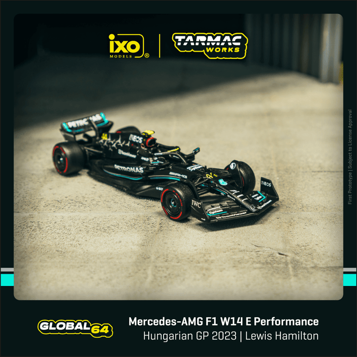 Scale 1:64 - Lewis Hamilton Mercedes-AMG F1 W14 E Performance Hungarian Grand Prix 2023 Pole Position - Tarmac Works