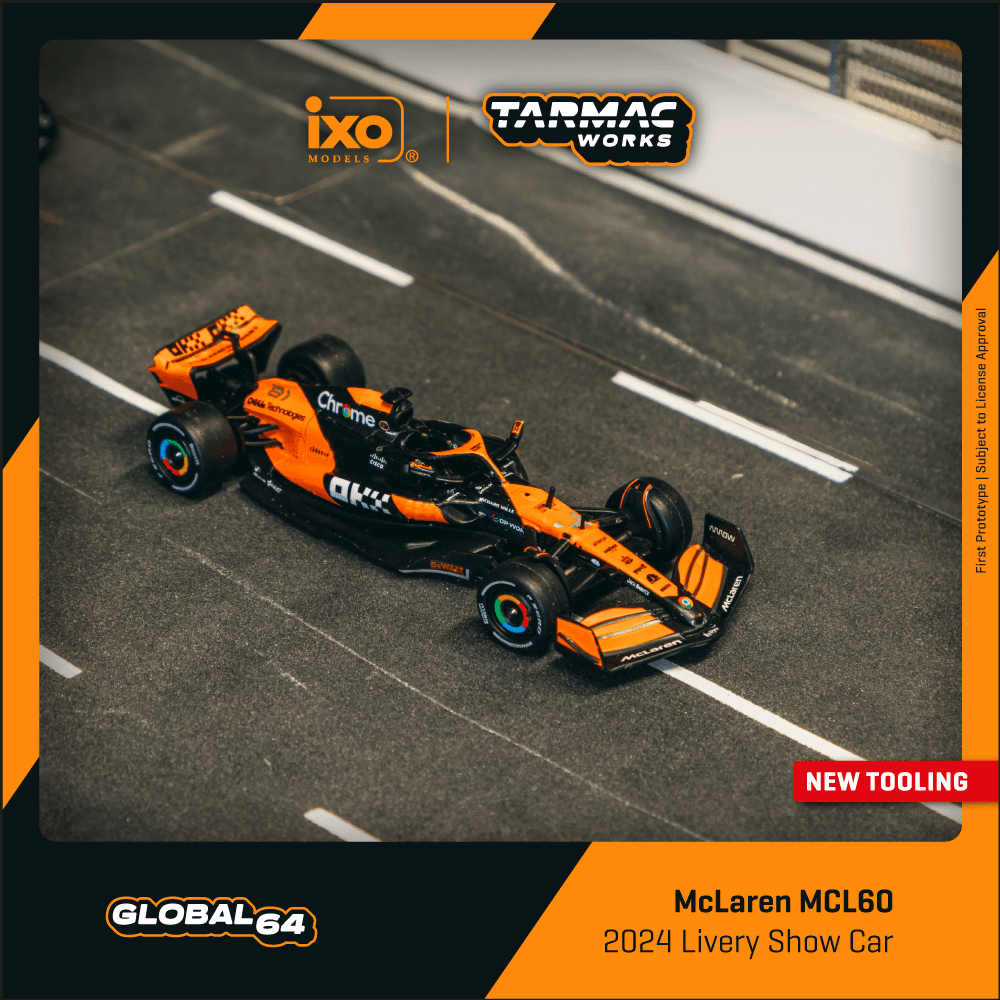 Modellino F1 Tarmac 1/64 McLaren MCL60 2024 Livery Show Car #4 #81 | Motorsport Maranello Modellino F1 Tarmac 1/64 McLaren MCL60 2024 Livery Show Car #4 #81 | Motorsport Maranello