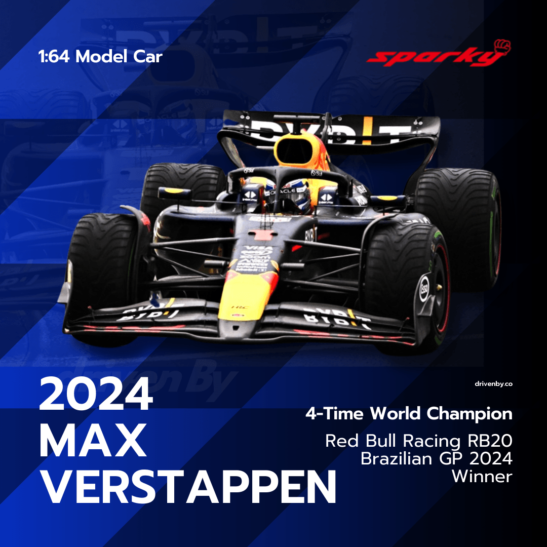Max Verstappen Brazilian GP 2024 Red Bull Racing RB20 Model Car - Scale 1:64 Sparky