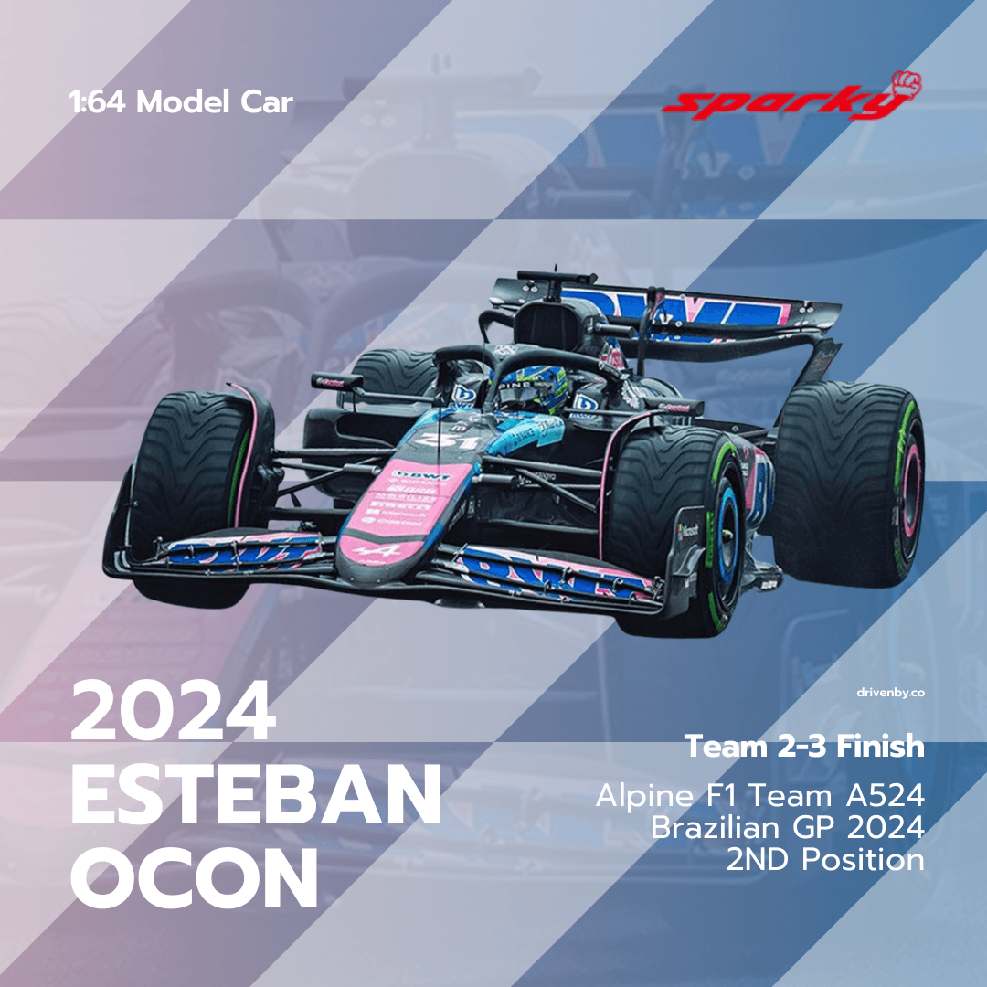 Esteban Ocon Brazilian GP 2024 Alpine F1 Team A524 Model Car - Scale 1:64 Sparky