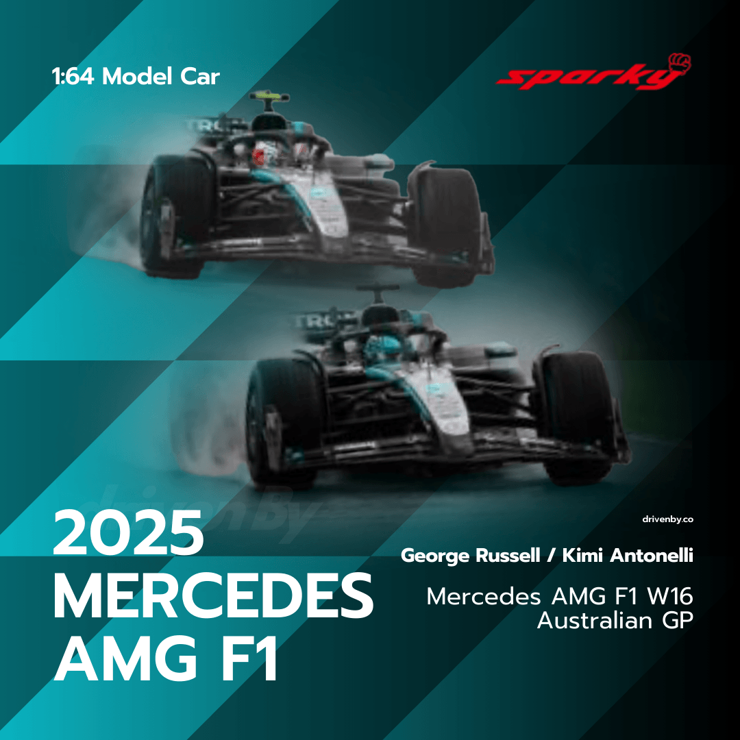 Mercedes F1 Team W16 - George Russell & Kimi Antonelli – Australian GP 2025 Model Car Scale 1:64 Sparky