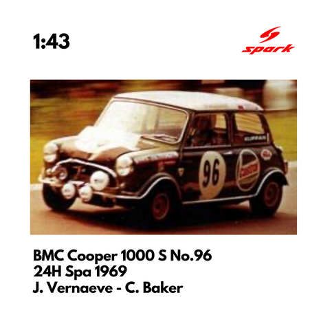 BMC Cooper 1000 S No.96 24H Spa 1969 - 1:43 Spark Model Car