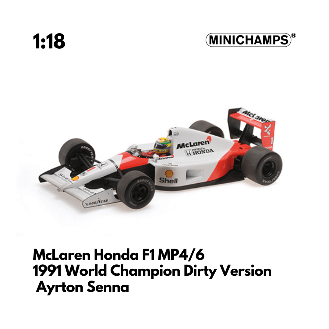 Ayrton Senna MP4/6 - F1 Season 1991 World Champion Dirty Version - Minichamps Model Car