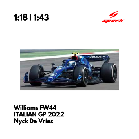 Williams | Minichamps FW44 - NYCK DE VRIES - ITALIAN GP 2022 Model Car