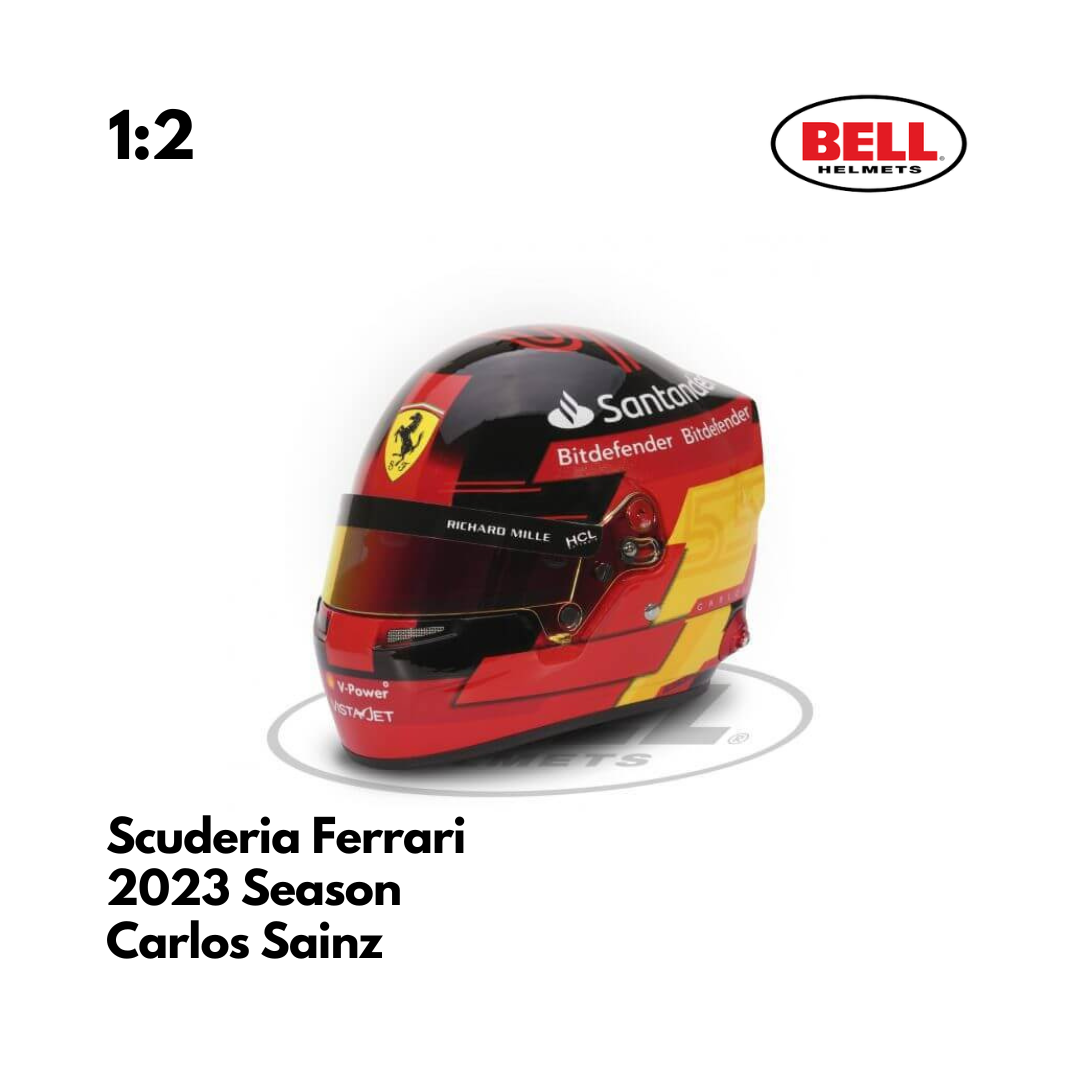 Carlos Sainz F1 2023 Scuderia Ferrari F1 BELL 1:2 Mini Helmet