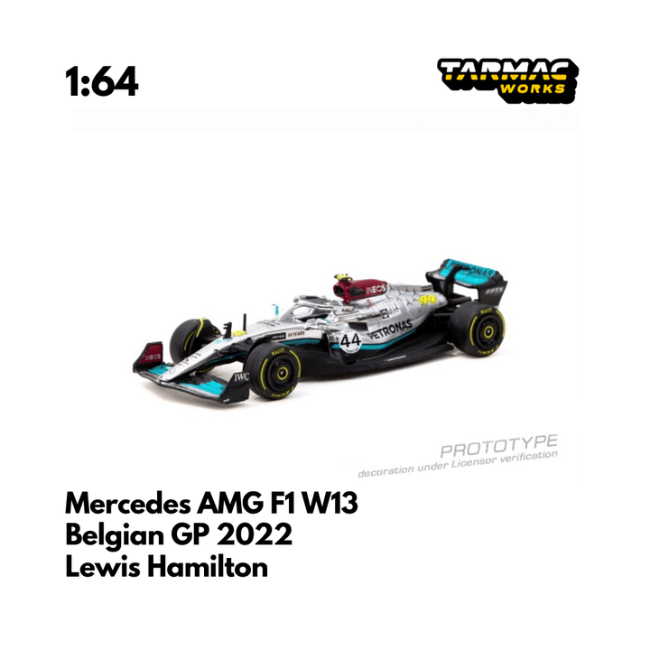 Scale 1:64 - Mercedes-AMG F1 W13 E Performance Belgian Grand Prix 2022 Lewis Hamilton - Tarmac Works