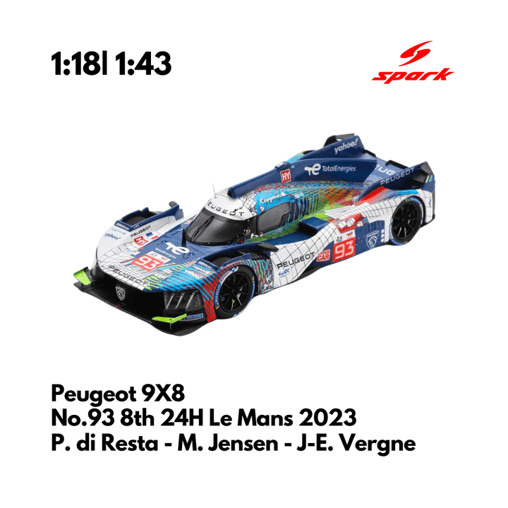 Peugeot 9X8 No.93 PEUGEOT TOTALENERGIES 8th 24H Le Mans 2023 - Spark Model Car