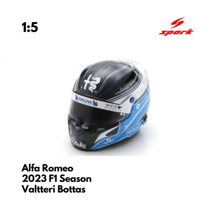 Alfa Romeo F1 1/5 Proportion Model Mini Helmet Valtteri Bottas 2023 F1 Season