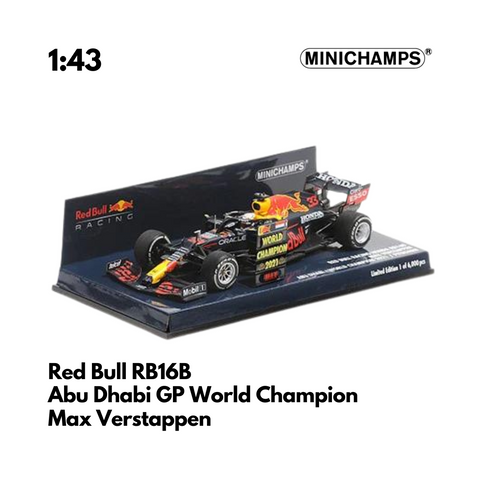 Red Bull Racing Honda RB16B Abu Dhabi GP World Champion Edition With Pit Board - Minichamps