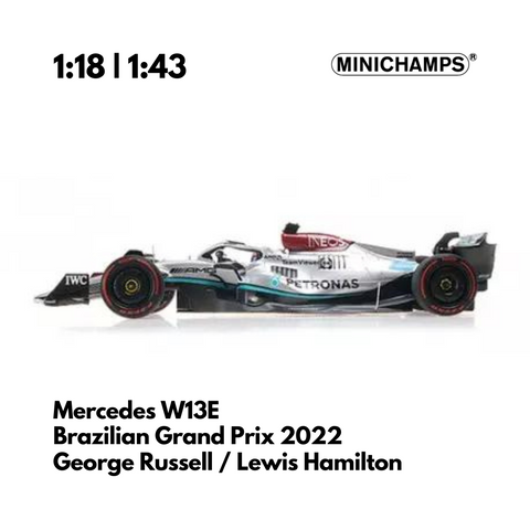Mercedes W13E | Brazilian Grand Prix 2022 George Russell & Lewis Hamilton - Model Car