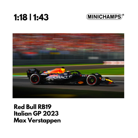RED BULL RACING RB19 - MAX VERSTAPPEN - WINNER ITALIAN GP 2023 - 10 Consecutive Wins - Minichamps