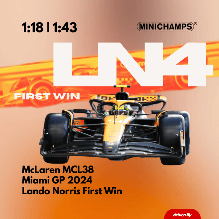 Lando Norris First Win McLaren MCL38 - Miami GP 2024 1:43 Model Car - Minichamps