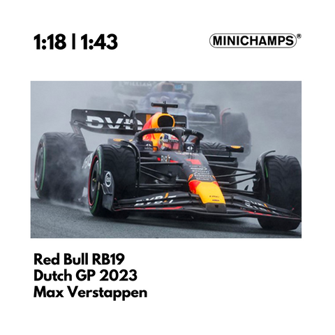RED BULL RACING RB19 - MAX VERSTAPPEN - WINNER DUTCH GP 2023 Model car - Minichamps