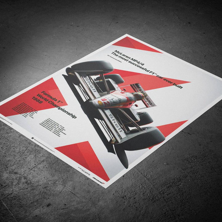 McLaren MP4/4 - Ayrton Senna - San Marino GP - 1988 Automobilist Poster