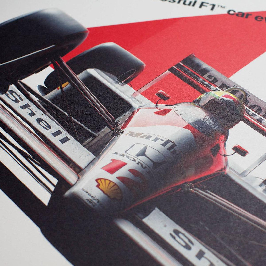 McLaren MP4/4 - Ayrton Senna - San Marino GP - 1988 Automobilist Poster