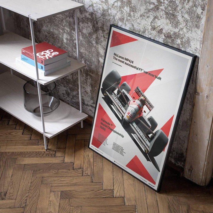 McLaren MP4/4 - Ayrton Senna - San Marino GP - 1988 Automobilist Poster