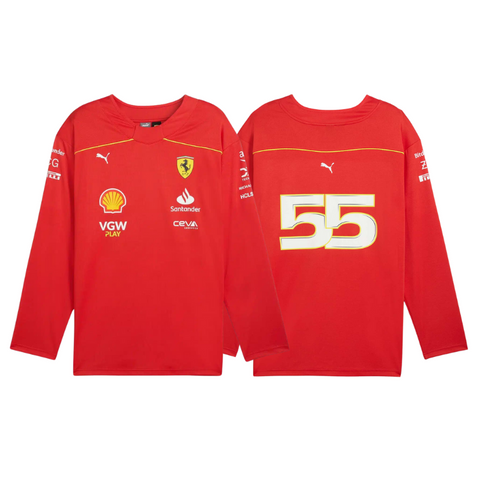 Scuderia Ferrari 2024 Carlos Sainz Canadian GP Ice Hockey Jersey