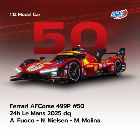 Ferrari AFCorse 499P No.50 24h Le Mans 2025 dq  1:12  - BBR Models car