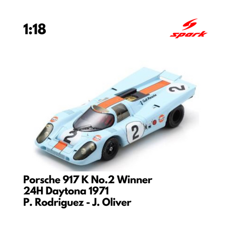 Porsche 917 K No.2 Winner 24H Daytona 1971 - 1:18 Spark Model Car