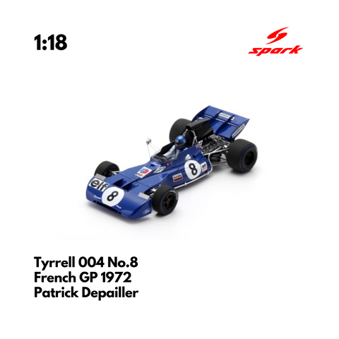 Tyrrell 004 No.8 French GP 1972 - 1/18 Heritage Spark Model Car