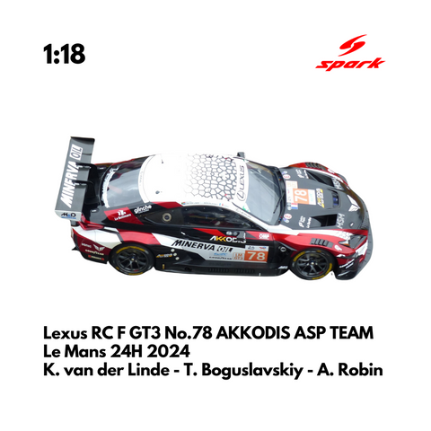 Lexus RC F GT3 AKKODIS ASP TEAM 24H Le Mans 2024 - Spark Model Car