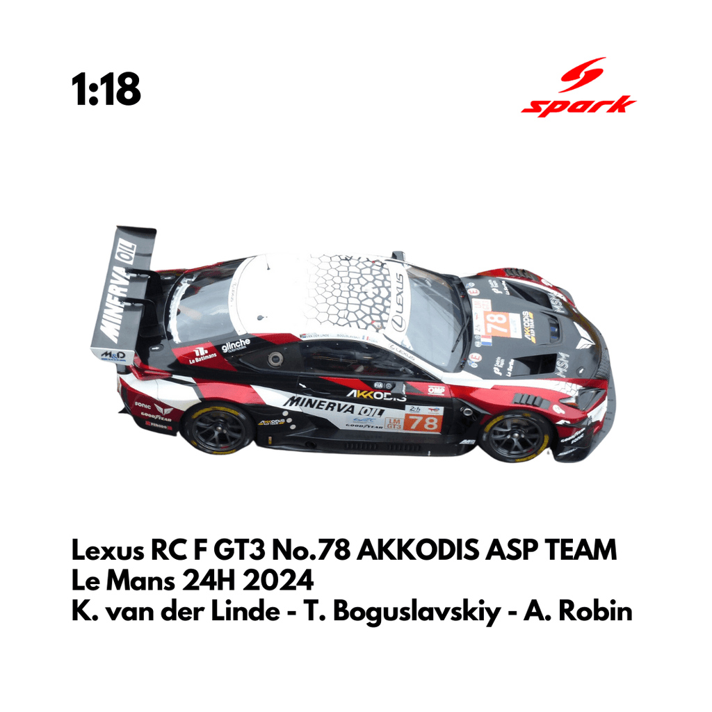 スパーク 1/18 レクサス RC F GT3 No.78 AKKODIS ASP チーム 2024 ル