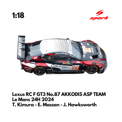 Lexus RC F GT3 AKKODIS ASP TEAM 24H Le Mans 2024 - Spark Model Car