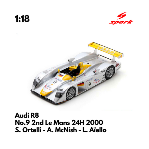 Audi R8 No.9 2nd Le Mans 24H 2000 - 1:18 Spark Model Car