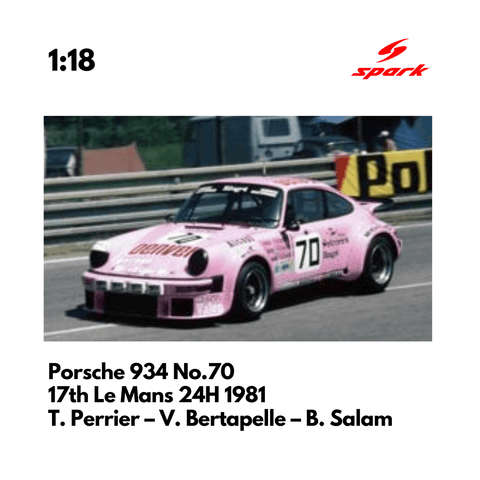 EIDOLON 1/43 Porsche 934 Thierry Perrier 24h Le Mans 1981 Class EIDOLON 1/43 Porsche 934 Thierry Perrier 24h Le Mans 1981 Class