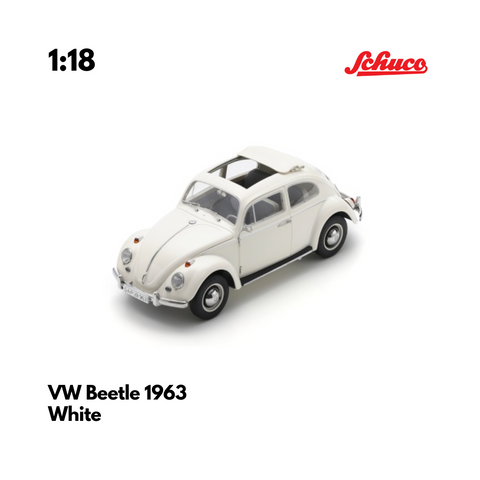 VW Beetle 1963 White - Schuco Model Car