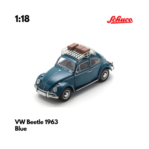 VW Beetle 1963 Blue - Schuco Model Car