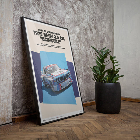 BMW 3.0 CSL "Batmobile" 1975 BMW Art Car Series Poster