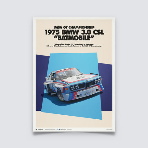 BMW 3.0 CSL "Batmobile" 1975 BMW Art Car Series Poster