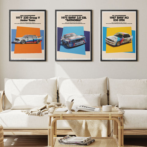 BMW 3.0 CSL "Batmobile" 1975 BMW Art Car Series Poster