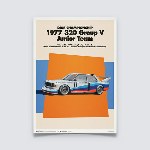 1977 BMW 320 Group 5 DRM BMW Art Car Series Poster