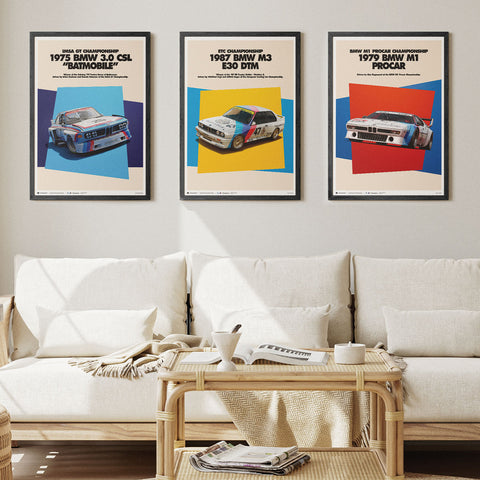 1987 BMW E30 M3 DTM BMW Art Car Series Poster