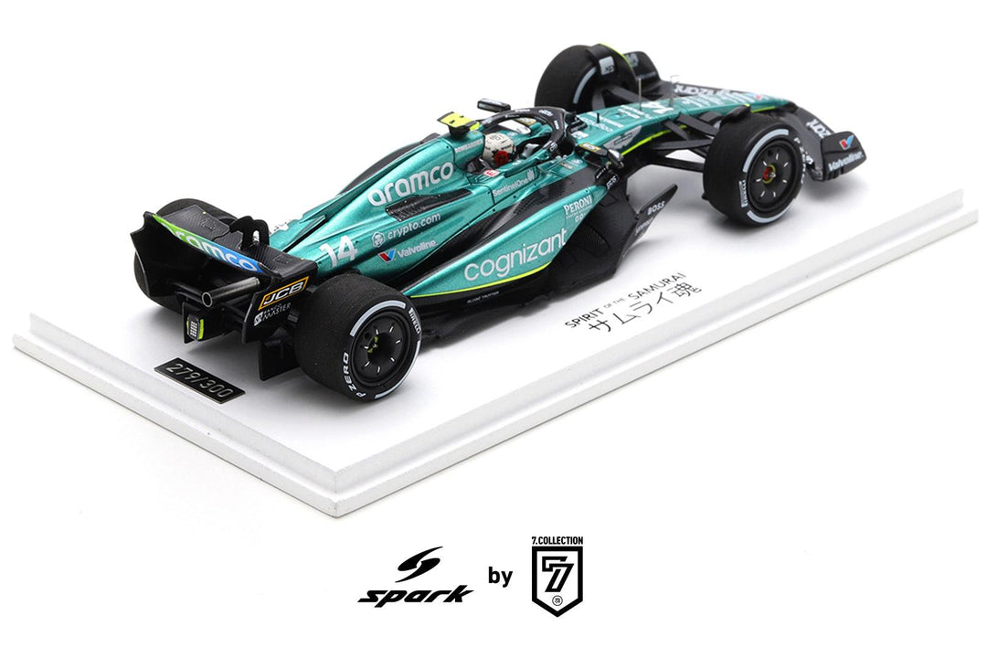 🇯🇵 サムライ魂 Fernando Alonso Aston Martin AMR23 - Japanese GP 2023 Limited Edition 1:43 Model Car - Spark Model