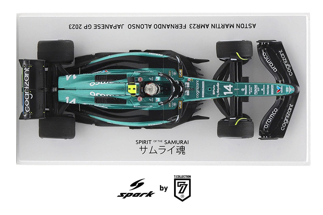 🇯🇵 サムライ魂 Fernando Alonso Aston Martin AMR23 - Japanese GP 2023 Limited Edition 1:43 Model Car - Spark Model