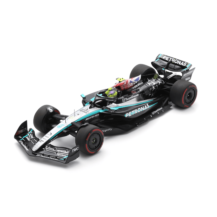 Lewis Hamilton British GP 2024 Mercedes F1 W15 (With British Flag) Model Car - Spark Model